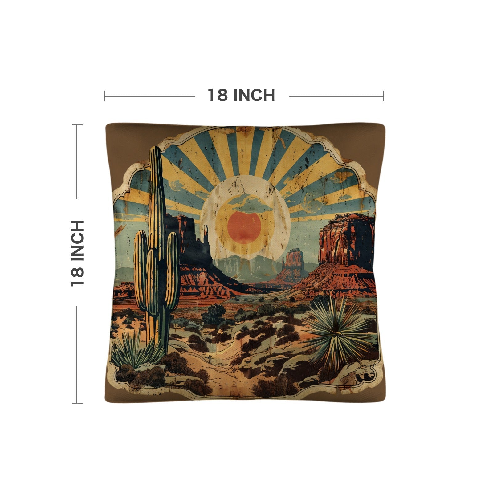 Baha Ranch Southwestern Desert Pillow Case Made in America