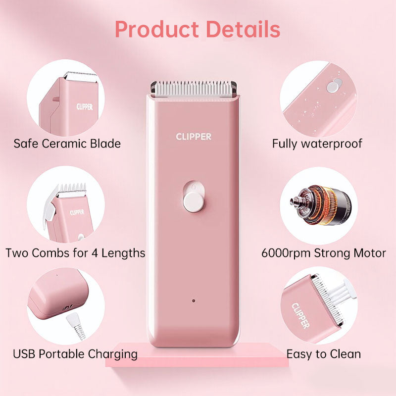 Professional Cordless Pet Clippers - Waterproof & Quiet Dog Grooming Trimmer for Home