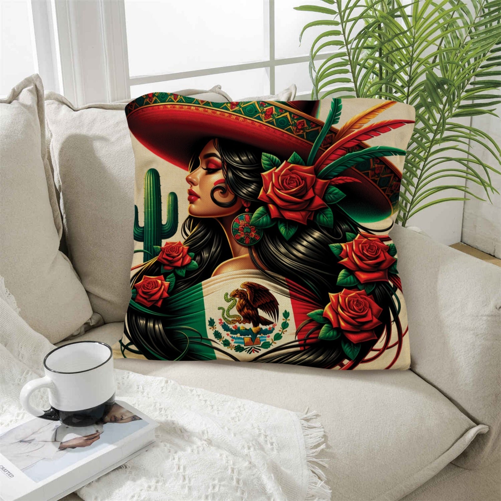 Baha Ranch Colores De Mexico La Mexicana Pillow Case Made in America
