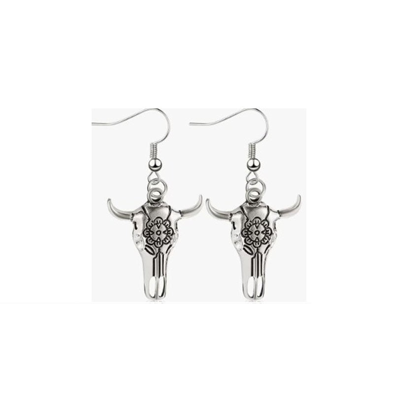 Western Cowboy Earrings, Cow Head Pistol Boots, Horse Hooves, Vintage Alloy Earrings, Ethnic Style