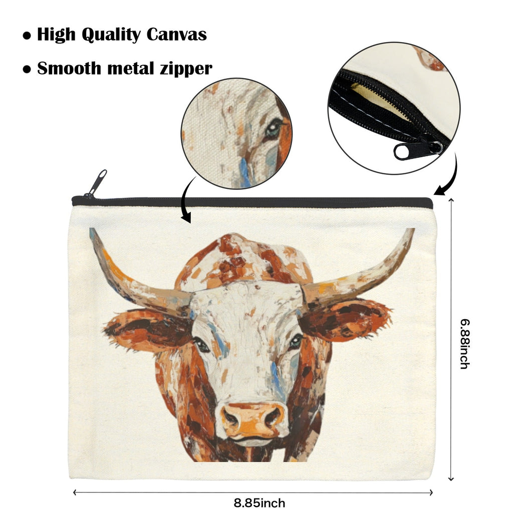 Baha Ranch Western Bull Pack of 5 bags Cosmetic Bag Made in America