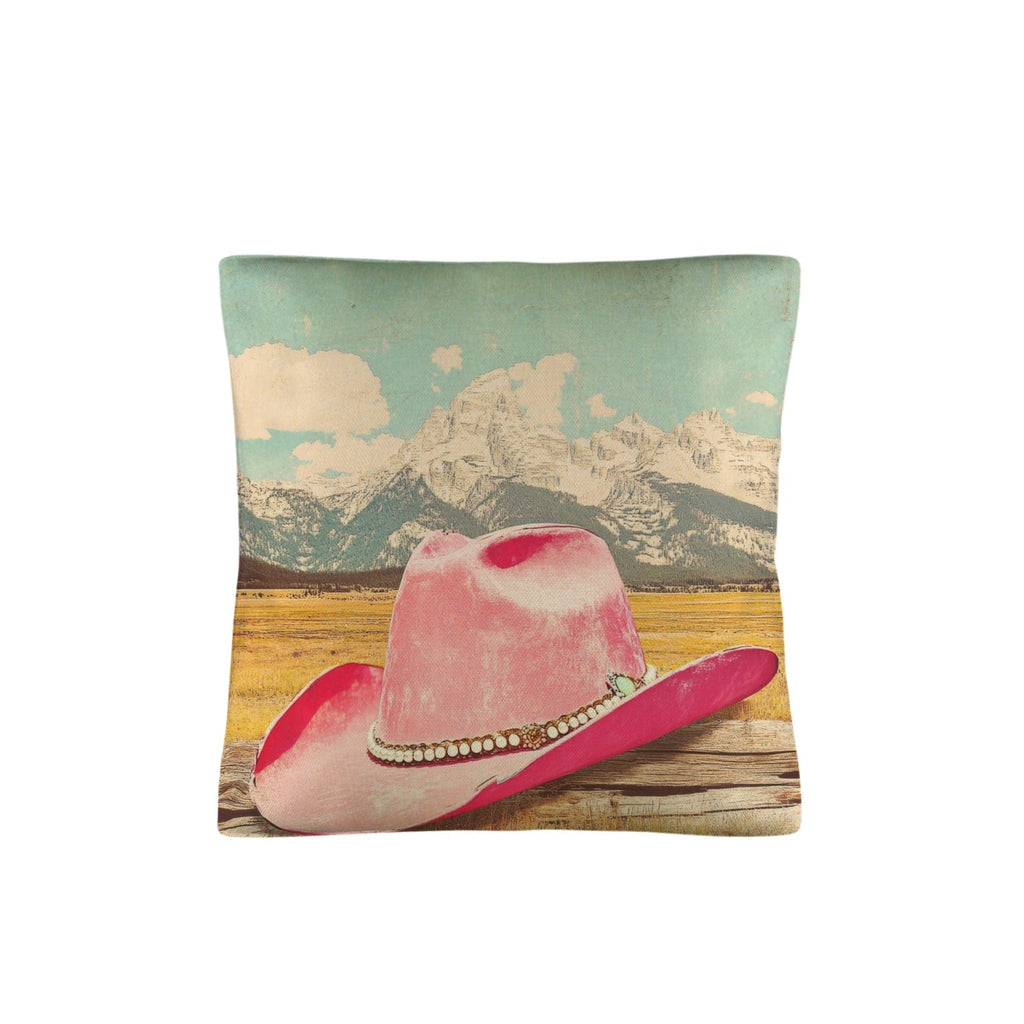 Baha Ranch Retro Pop Western Pink Hat Pillow Case Made America