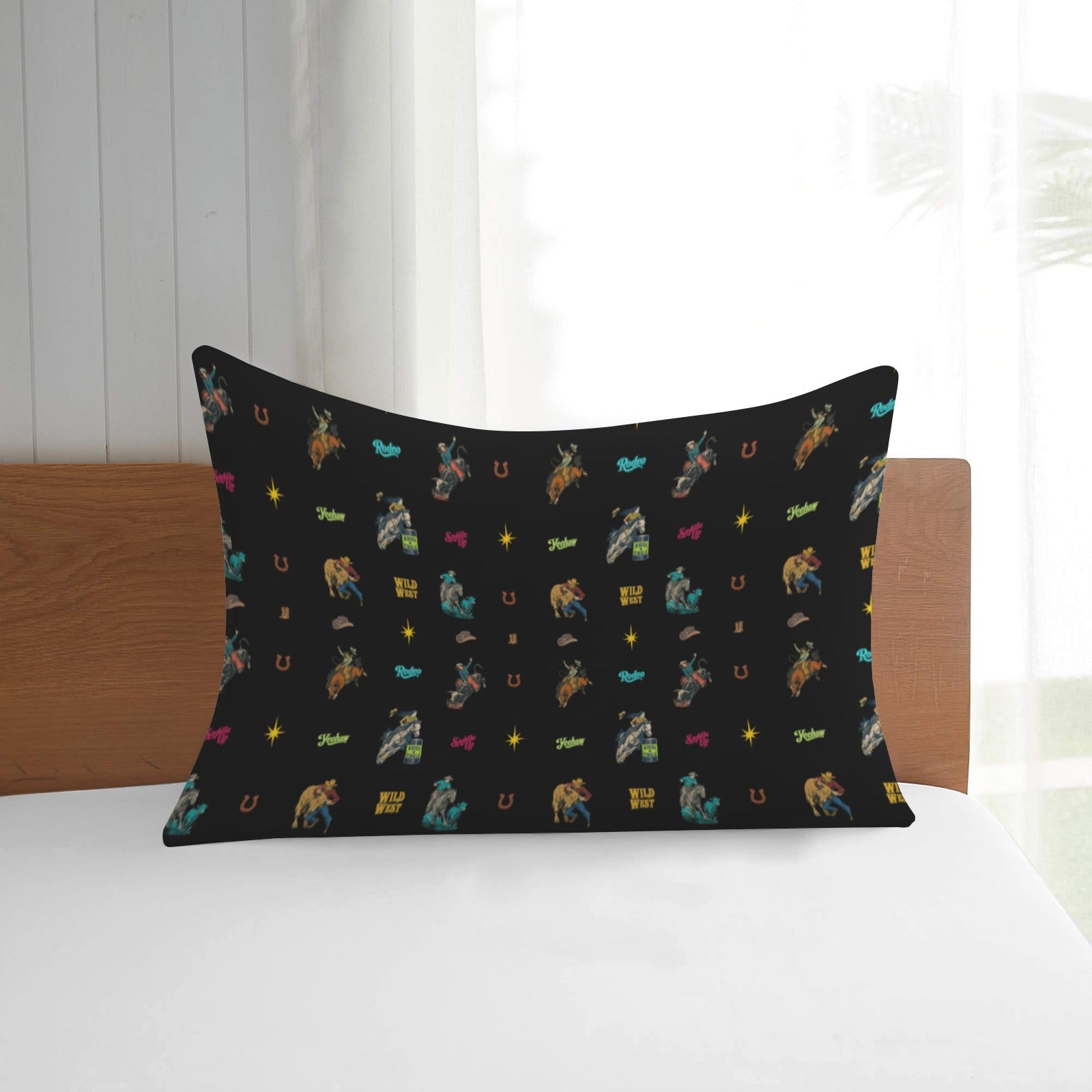 Baha Ranch the Last Roundup Collage Pillow Cover Made in America