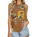 Baha Ranch Vintage Cowgirl Collage Western Tank Top
