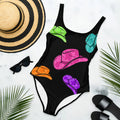 Ready to Ship Yeehaw Neon Hat One Piece Swimsuit size 2XL