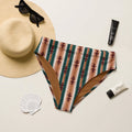 Ready to Ship Yeehaw Tan serape Print Bikini Bottom MEDIUM