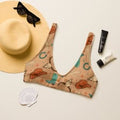 Ready to Ship Yeehaw Western Symbols Print Bikini Top size LARGE
