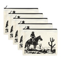 Baha Ranch Black White Desert Cosmetic Bag Pack of 5 Made in America