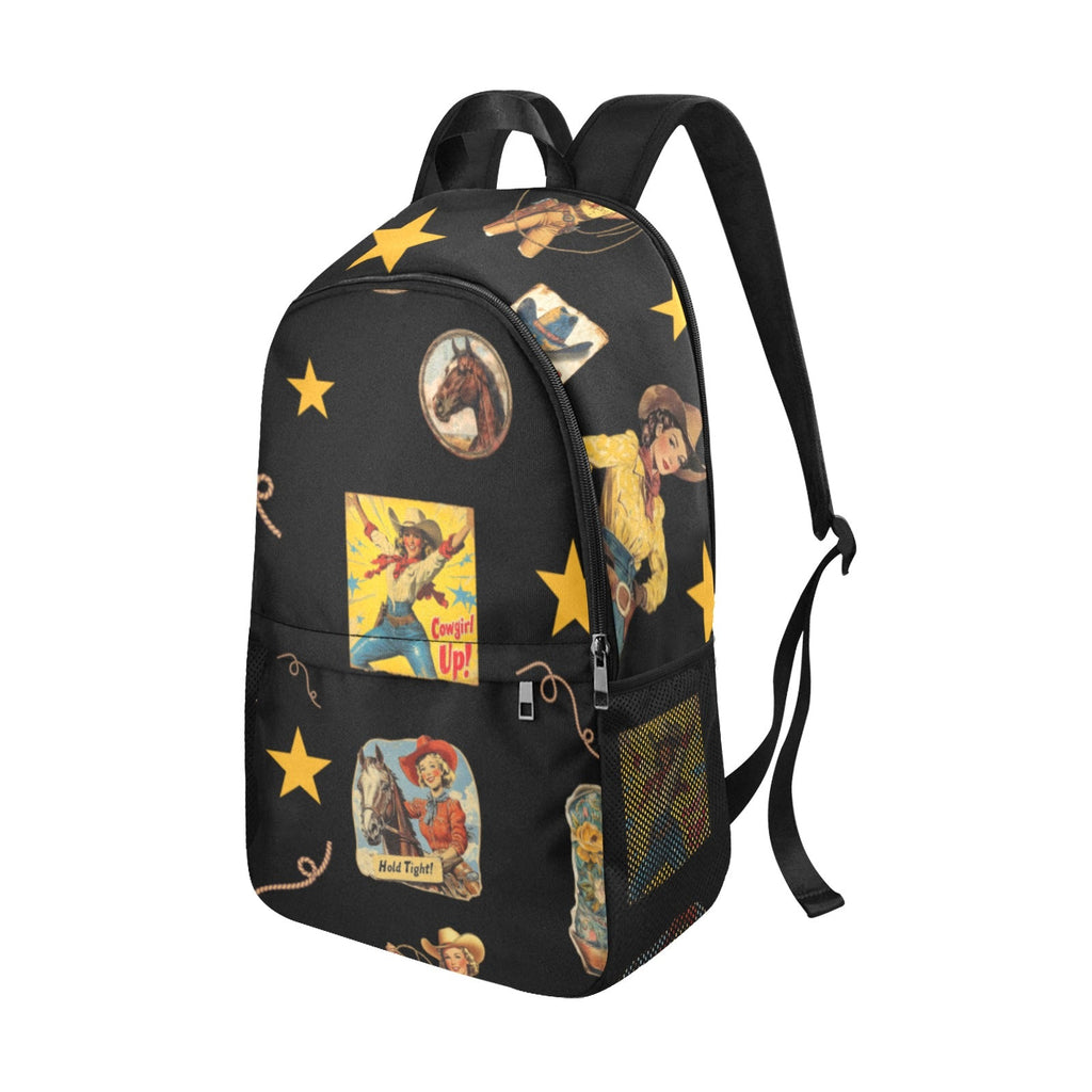 Baha Ranch Vintage Cowgirl Collage Backpack