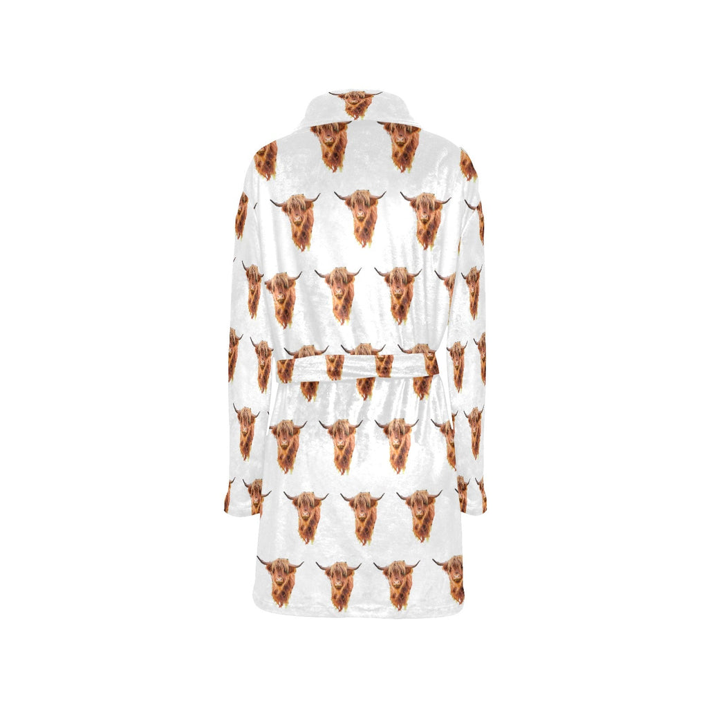 Baha Ranch Highland Cow Women's Western Bath Robe
