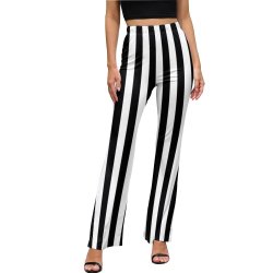Baha Ranch Beetlejuice Striped Flare Pants