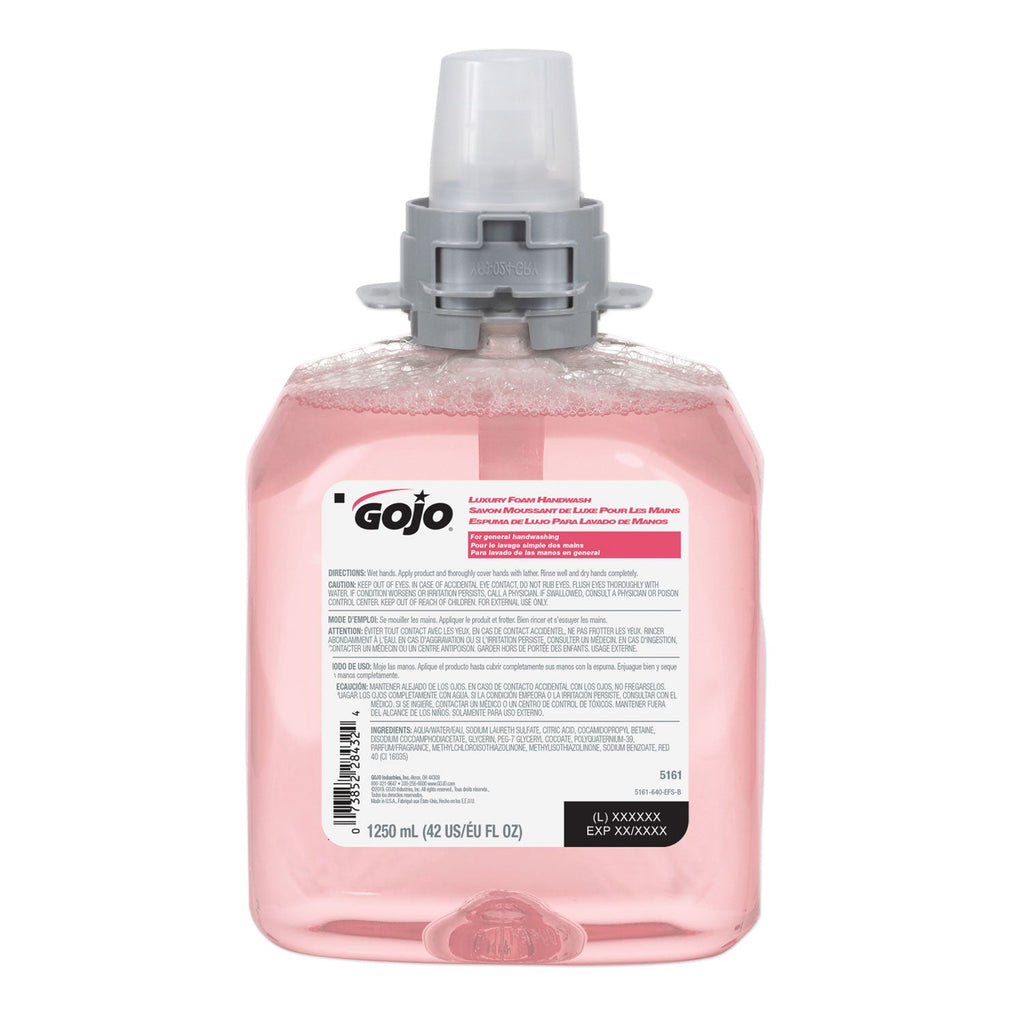 GOJO Luxury Foam Hand Wash Refill for FMX-12 Dispenser, Refreshing Cranberry, 1,250 mL, 4/Carton