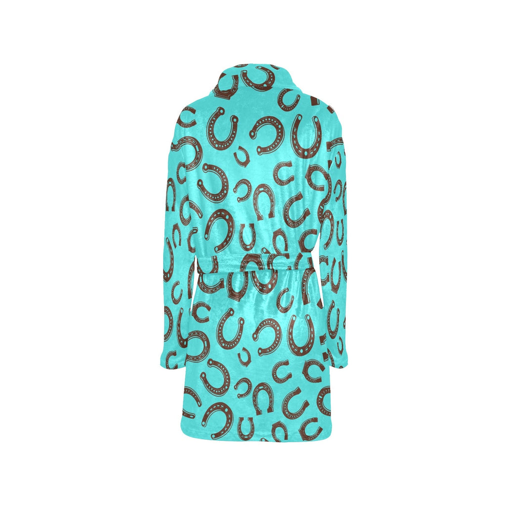 Baha Ranch Turquoise Horseshoe Women's Western Bath Robe