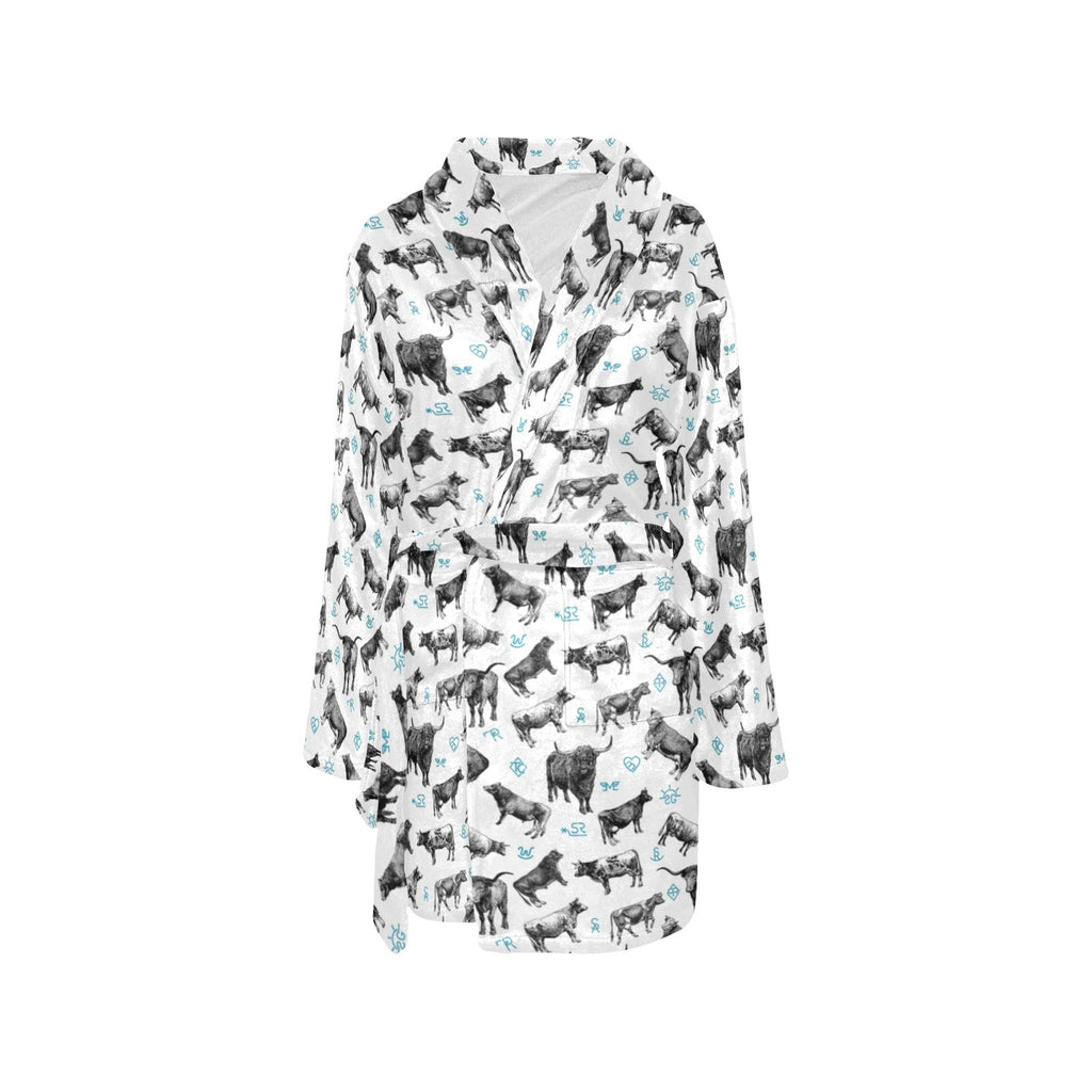 Baha Ranch Cattle and Brands Women's Western Bath Robe
