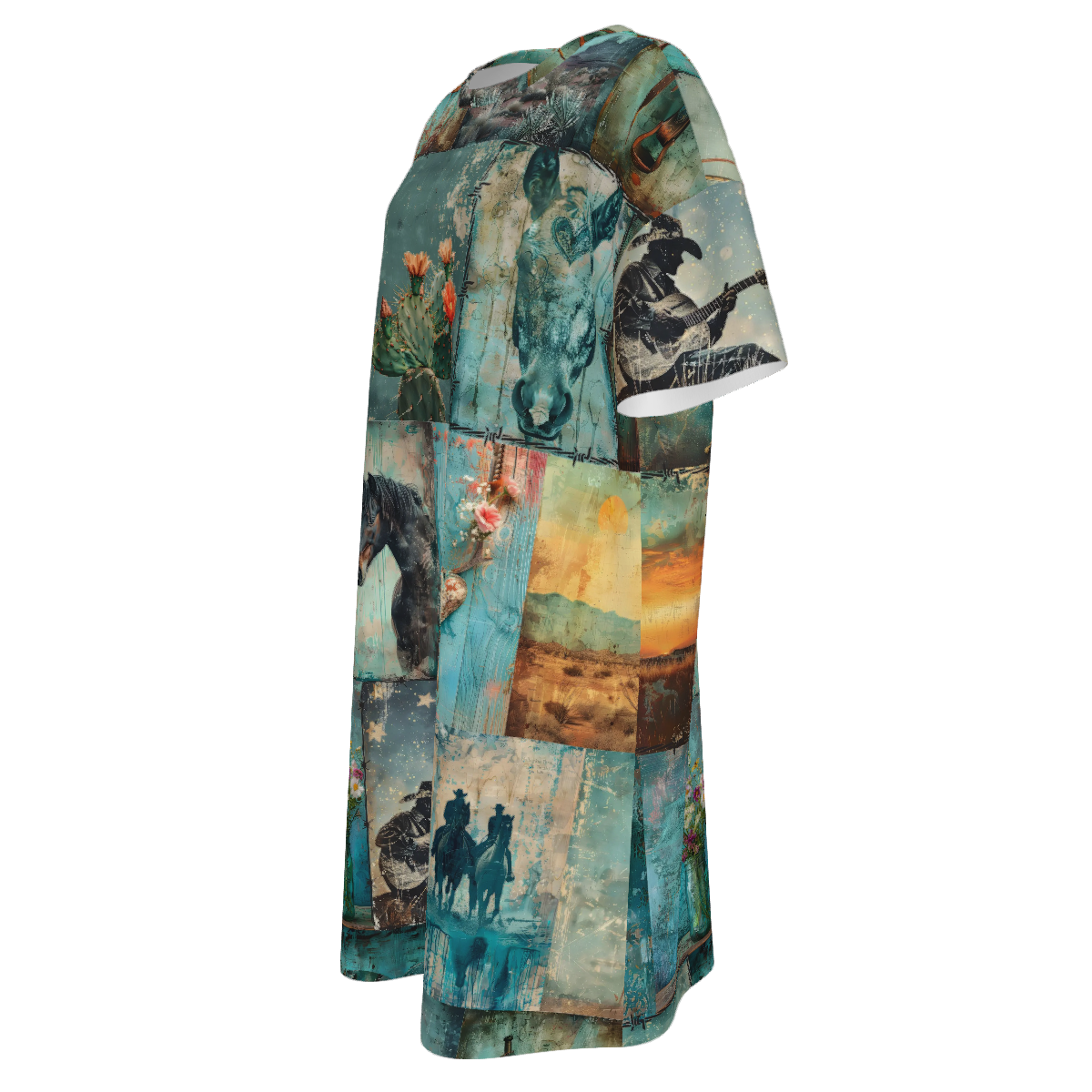 Baha Ranch Turquoise Dreams T Shirt Dress or Sleep Shirt