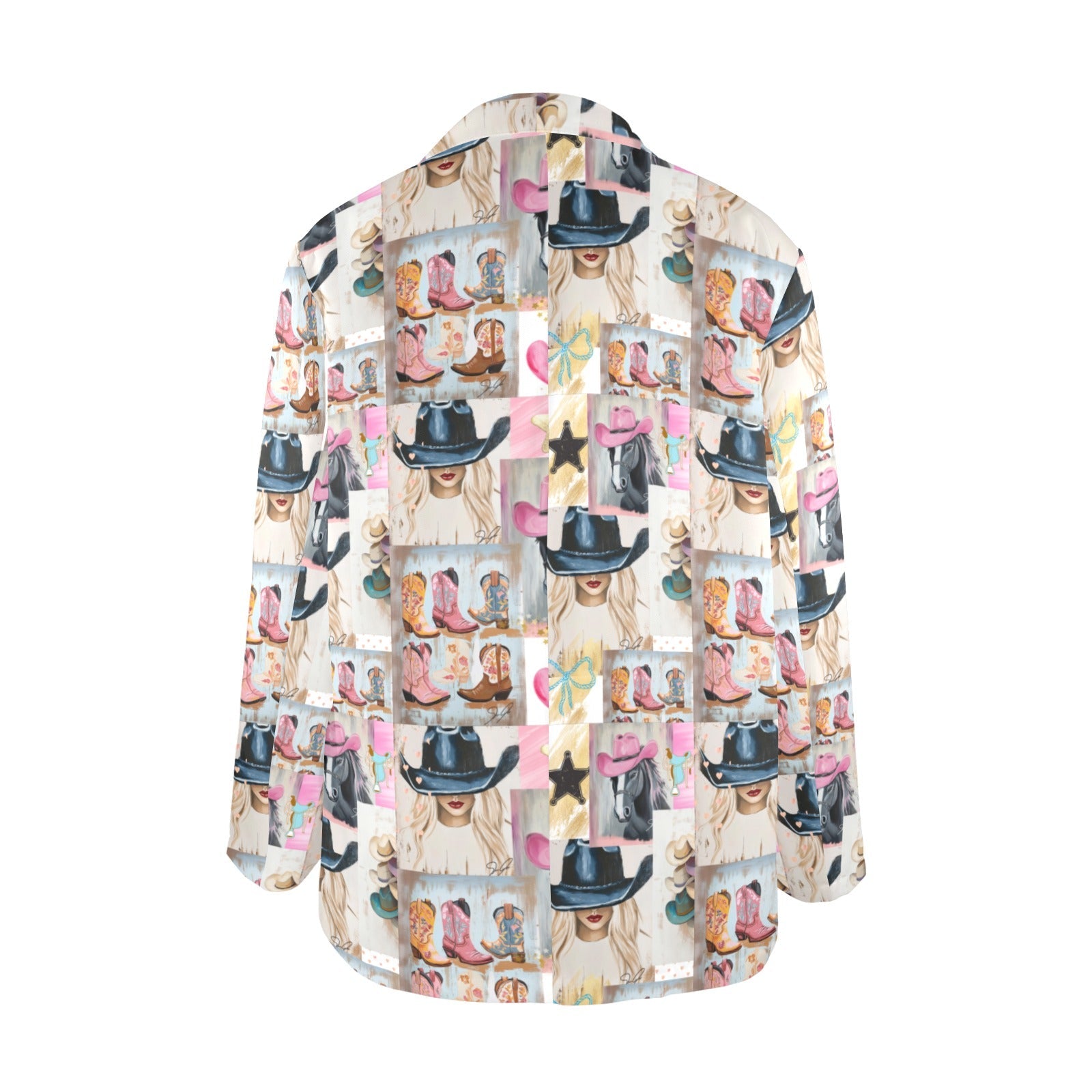 Baha Ranch Danilo Painted Cowgirl Collage Western Blazer