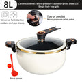 Modern 7L Micro-Pressure Soup Pot - 27cm Non-Stick Stewing Casserole, Includes Spoon, Safe for Induction & Gas Cooking