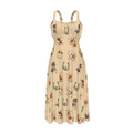 Baha Ranch Floral Horse Western Country Girl High Waist Sun Dress