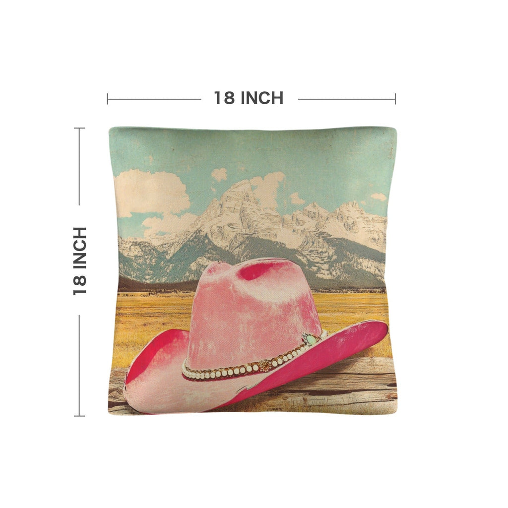 Baha Ranch Retro Pop Western Pink Hat Pillow Case Made America