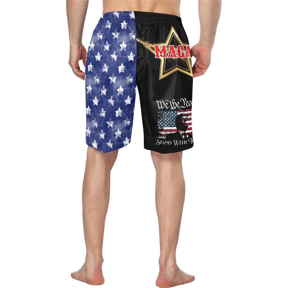 Baha Ranch We the People Trump Maga Swim Trunks Shorts