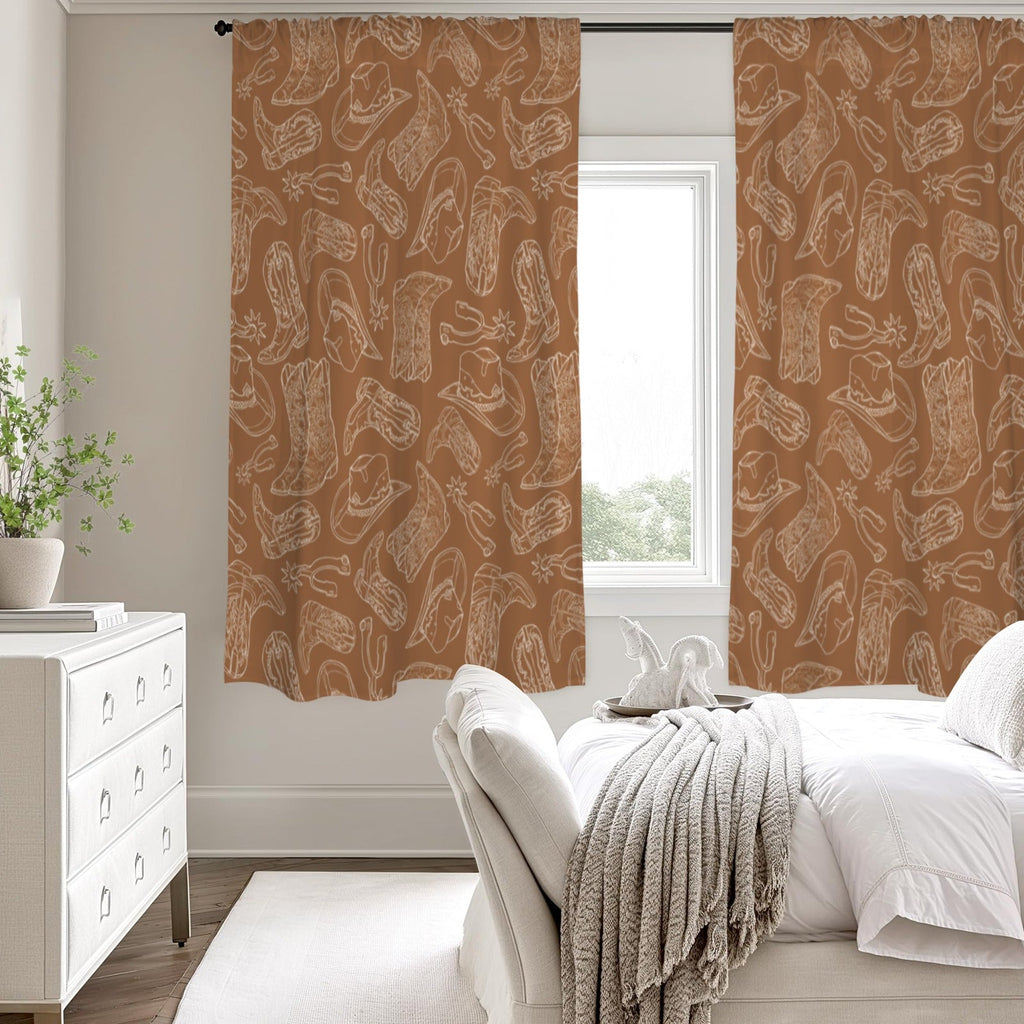 Baha Ranch Western Print Curtains (52" x 63" ) Made in America