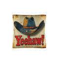 Baha Ranch Vintage Western Yeehaw Throw Pillow Case 18 x 18 Made in America