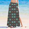 Baha Ranch Orange Aztec Beach Coverup Skirt