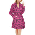 Baha Ranch Pink Cowboy Print Western Bath Robe