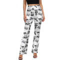 Baha Ranch Cowboy Print Western Flare Pants