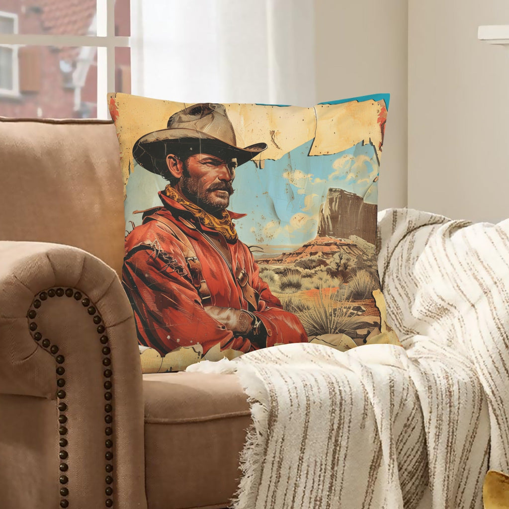 Baha Ranch Rugged Cowboy Velvety Soft Pillow Case Made in America