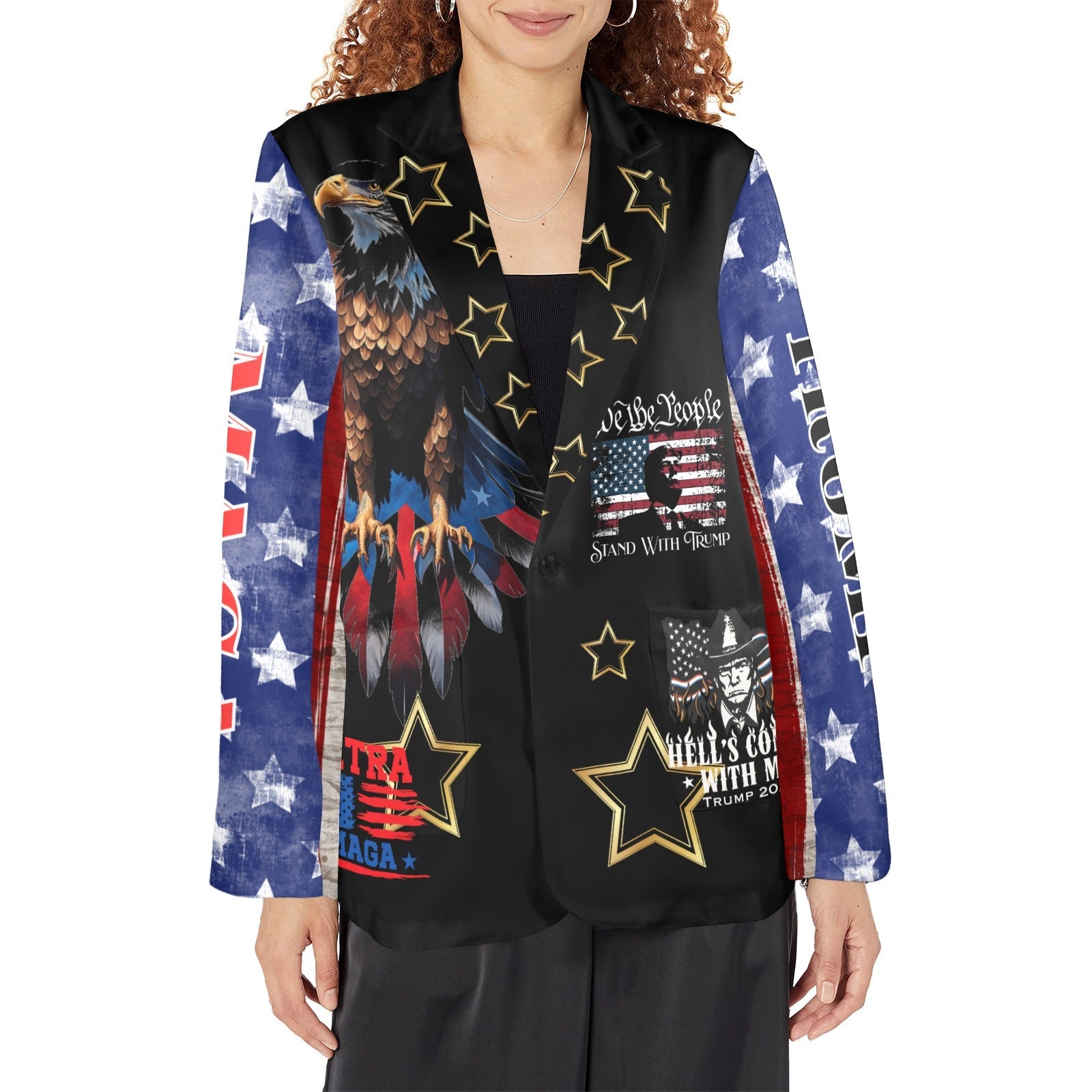 Baha Ranch Ultra Maga Trump Womens Blazer