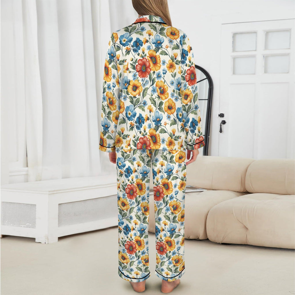 Baha Ranch Colores De Mexico Spring Florals Satin Pajamas