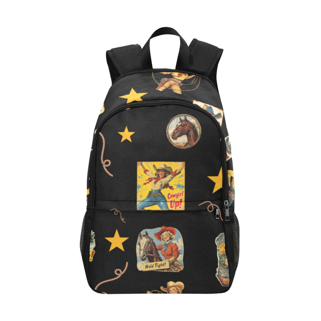 Baha Ranch Vintage Cowgirl Collage Backpack