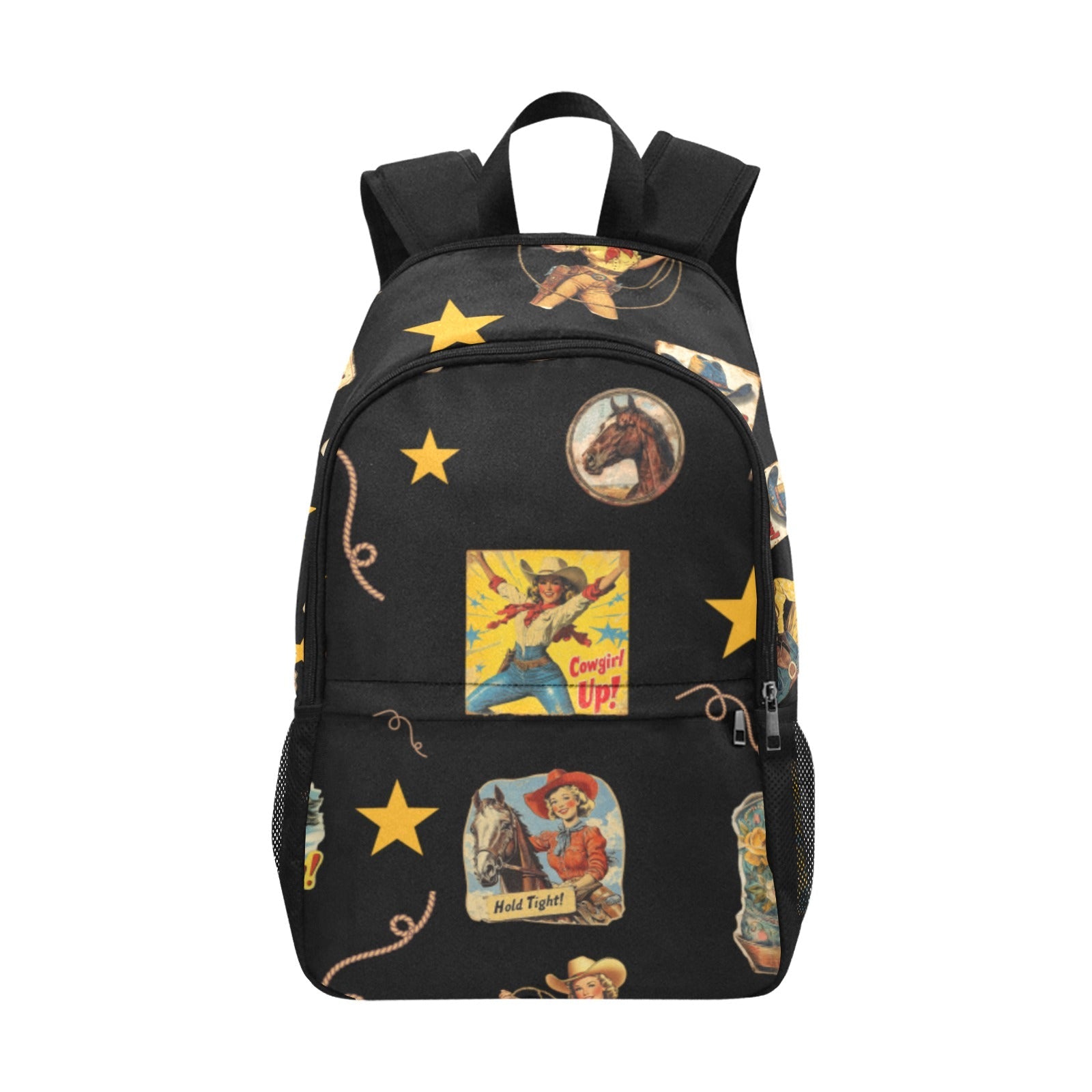 Baha Ranch Vintage Cowgirl Collage Backpack