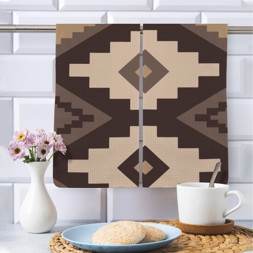 Baha Ranch Earth Aztec Set of 2 Dish Towels Kitchen Towel Made in America