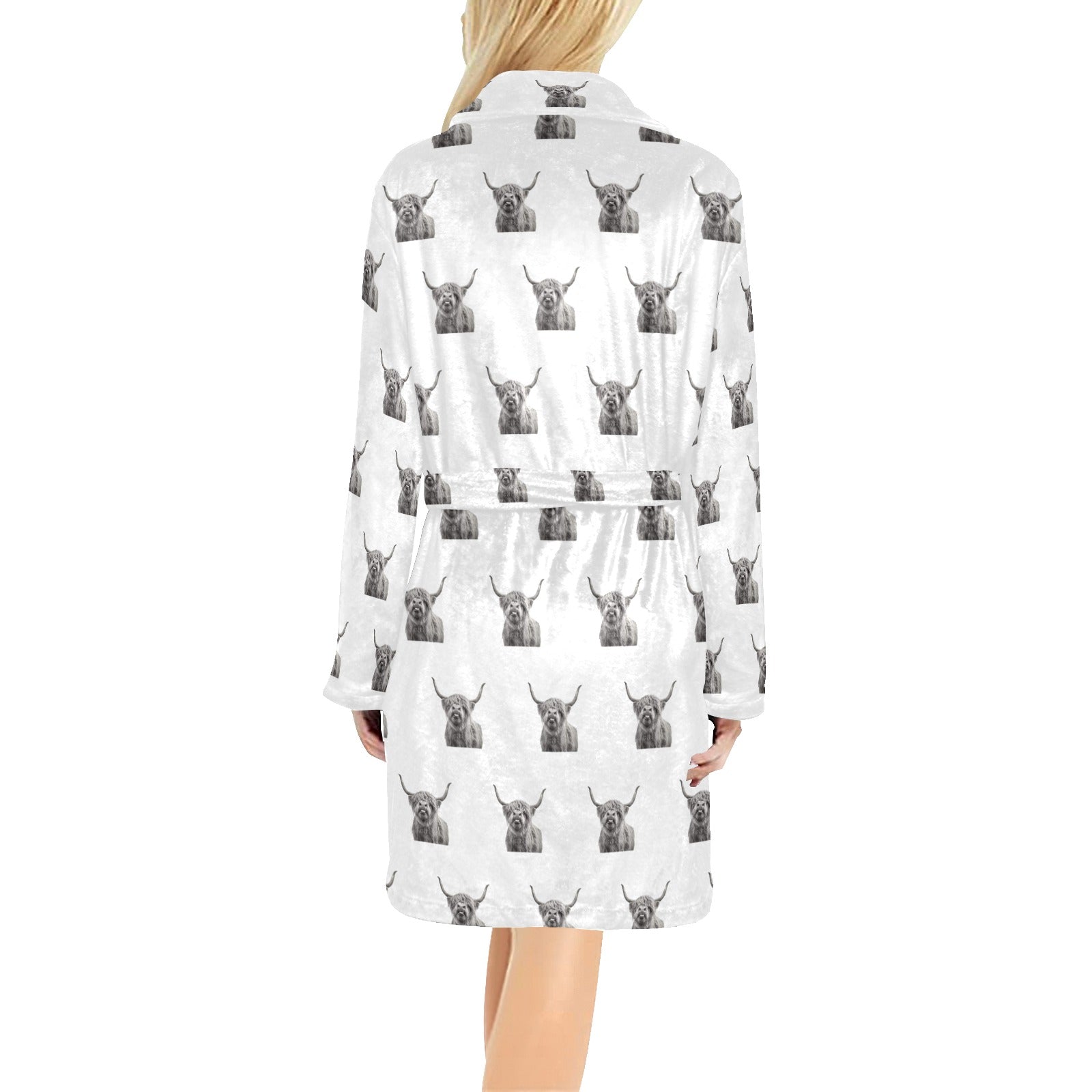 Baha Ranch Silly Highland Cow Women's Western Bath Robe