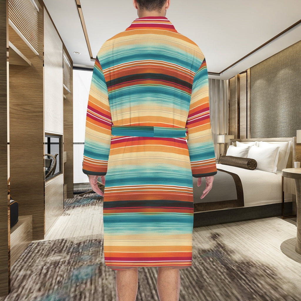 Baha Ranch Southwestern Serape Men's Bath Robe