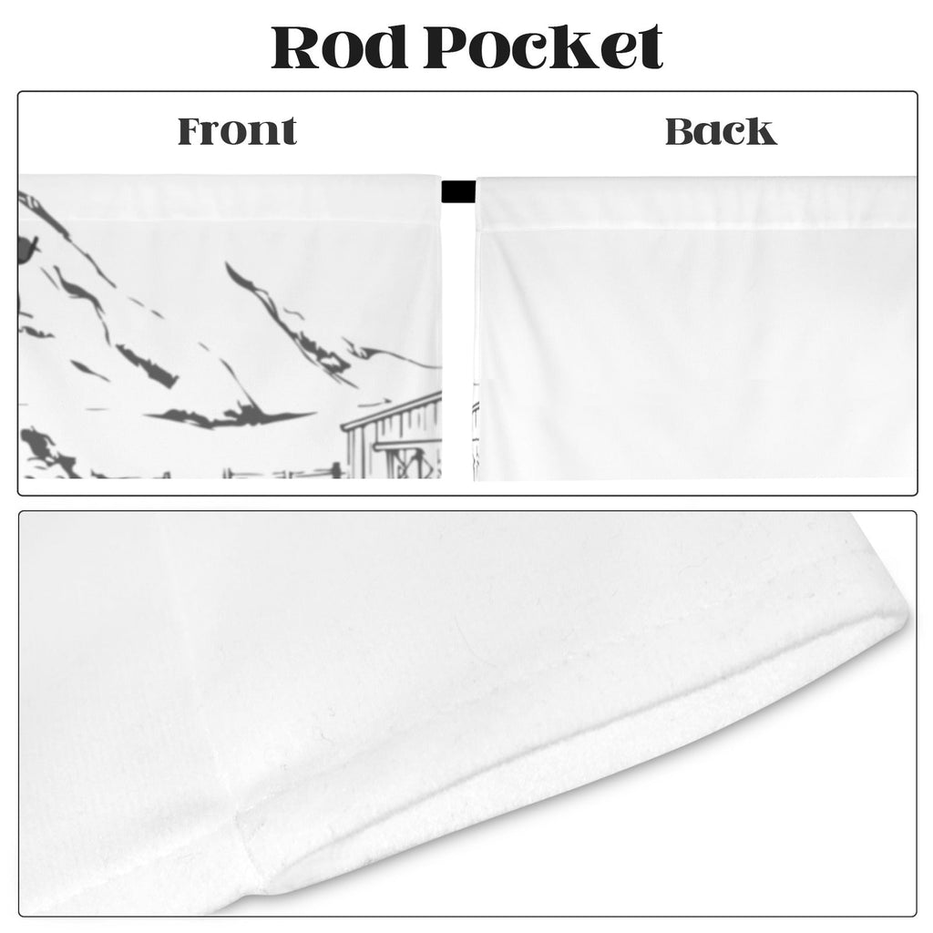 Baha Ranch Cowboy Ranch Window Curtain 52"x63" Made in America