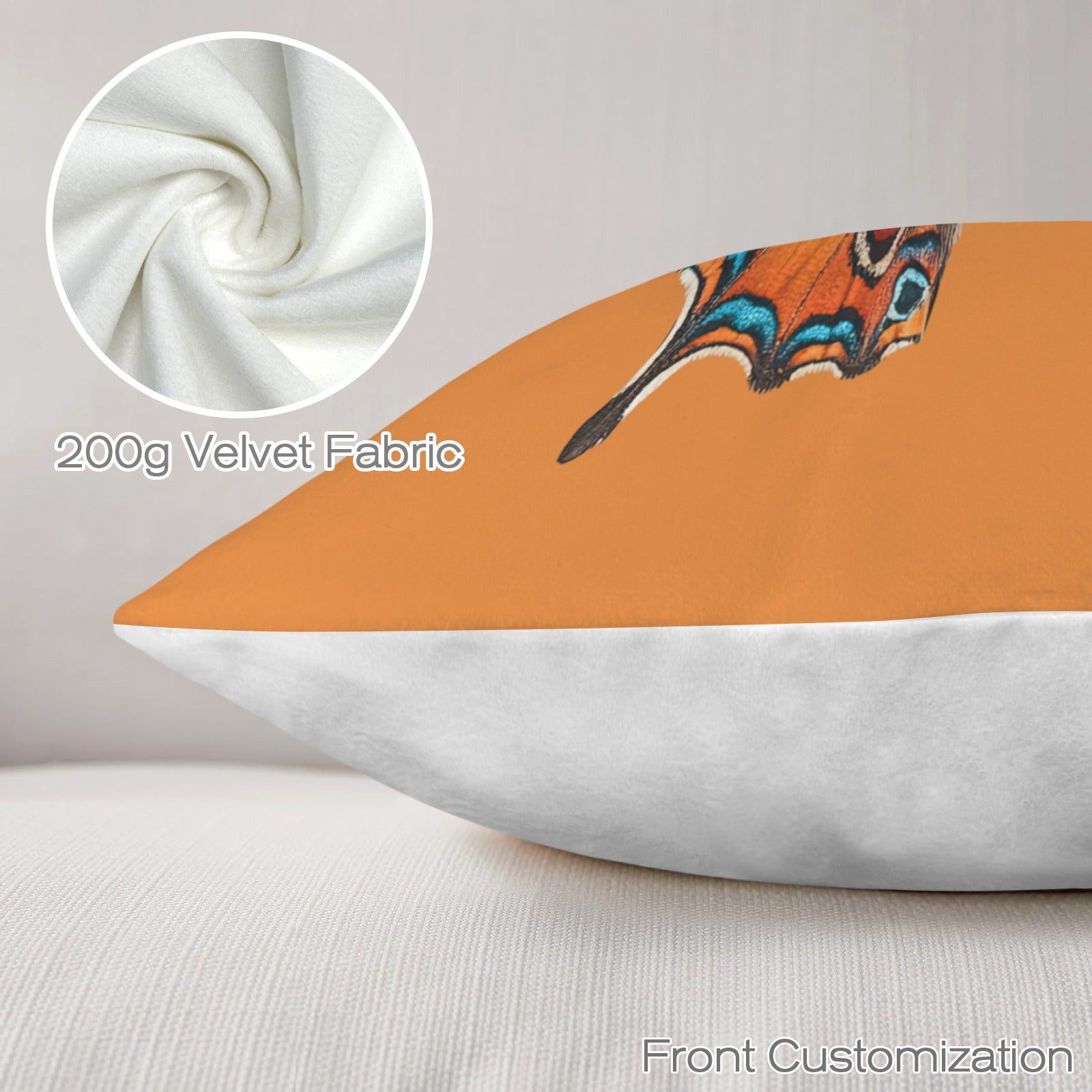 Baha Ranch Butterfly Velvety Soft Pillow Cover Made in America