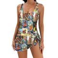 Baha Ranch Vintage Cowboy Skirted Swimsuit