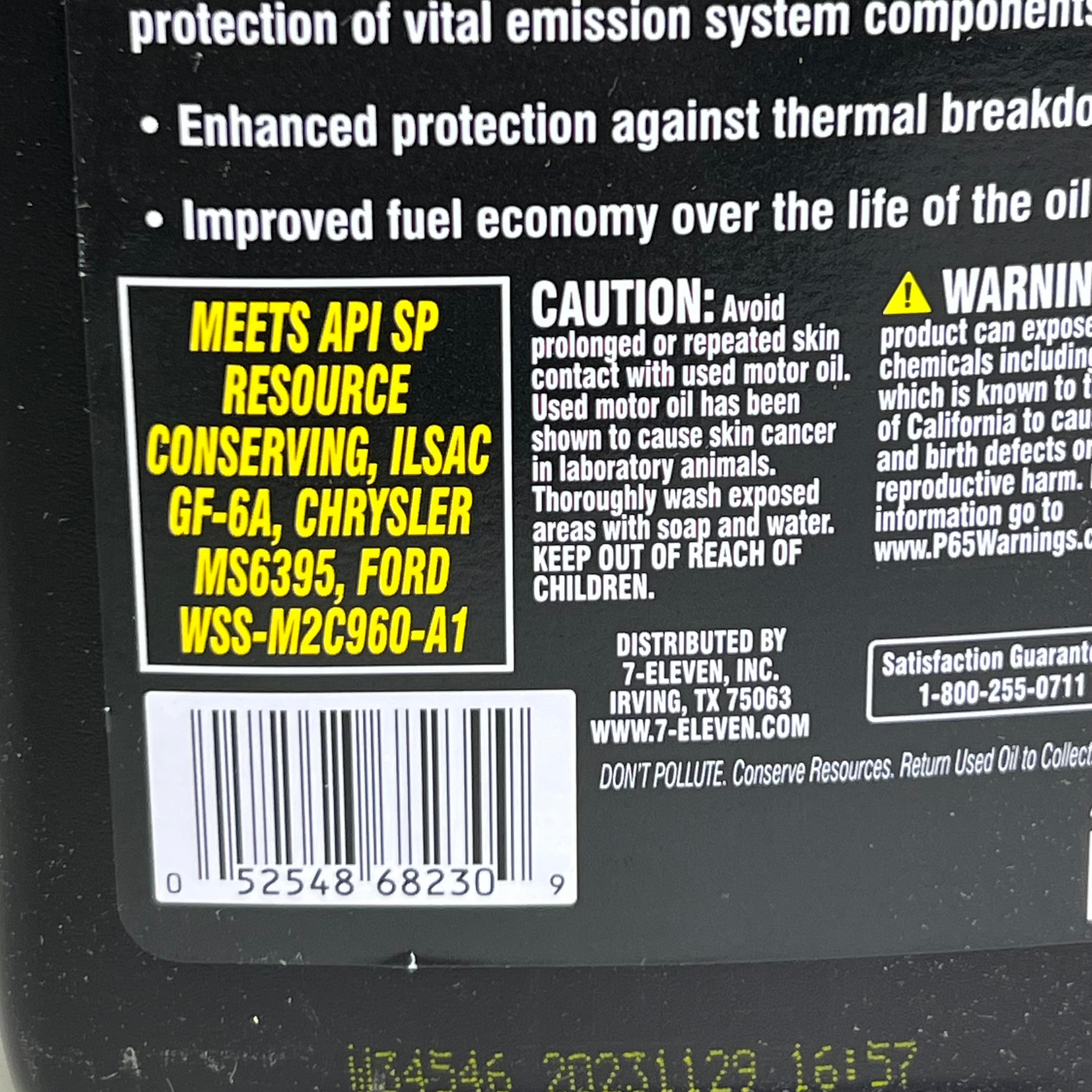 LUCAS (6 PACK) 5W-20 High Performance Engine Motor Oil 1 qt/ 946 ml