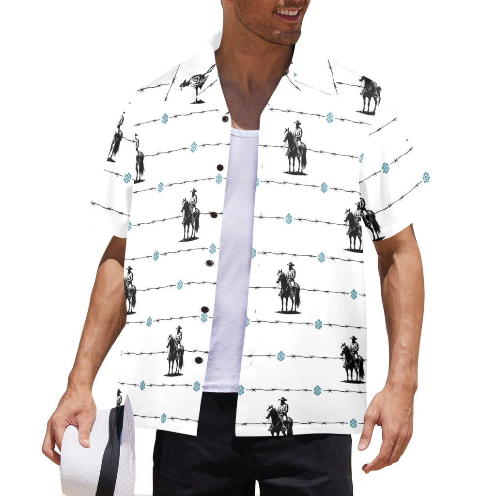Baha Ranch Saddle Up Western Hawaiian Shirt Made in America