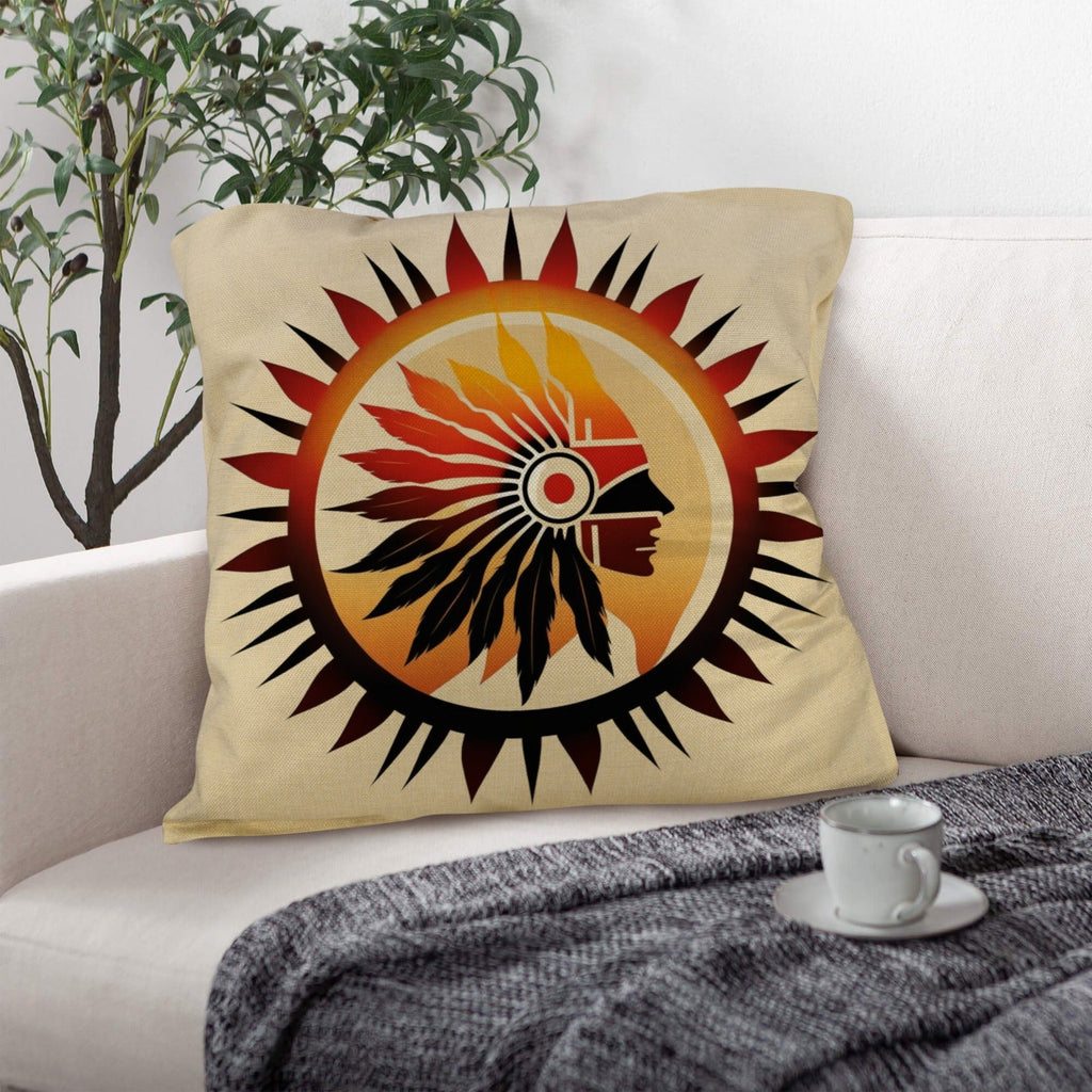 Baha Ranch Native Sun Throw Pillow Case Made in America