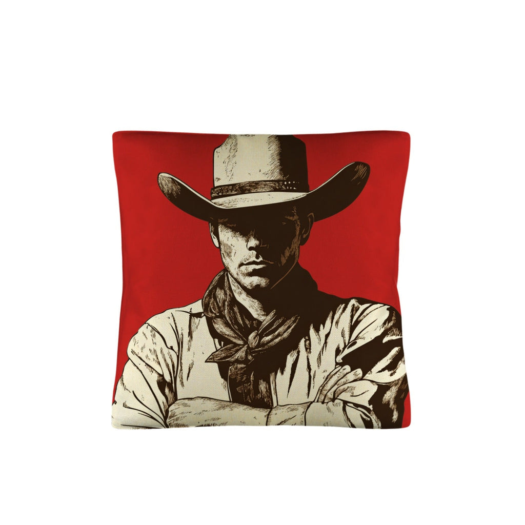 Baha Ranch Serious Cowboy Throw Pillow Case Made in America