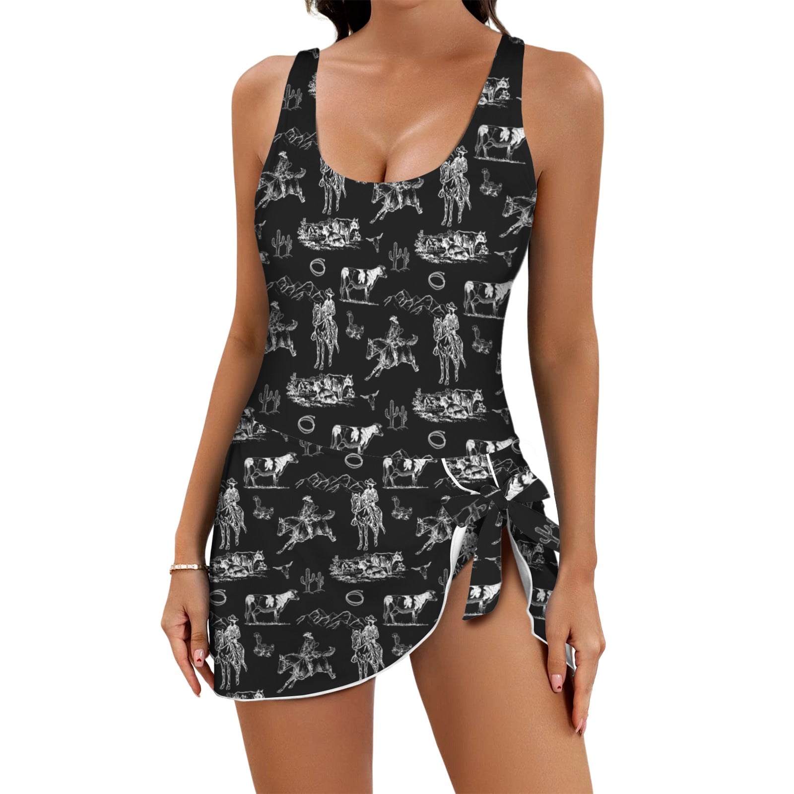 Baha Ranch Ranch Life Skirted Swimsuit