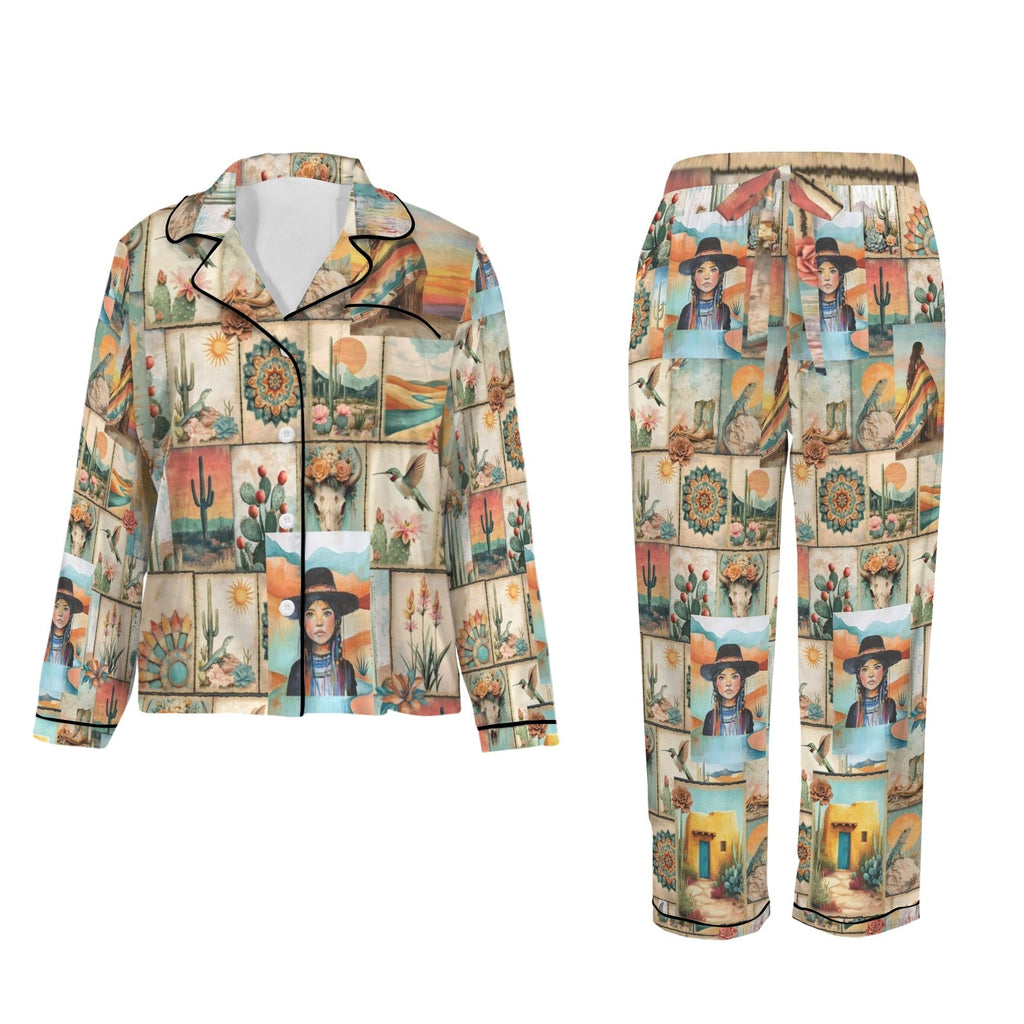 Baha Ranch Colores de Mexico Pictures of the Southwest Satin Pajamas