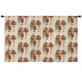 Baha Ranch Saddle Print Window Curtain Drapes 52"x63" Made in America