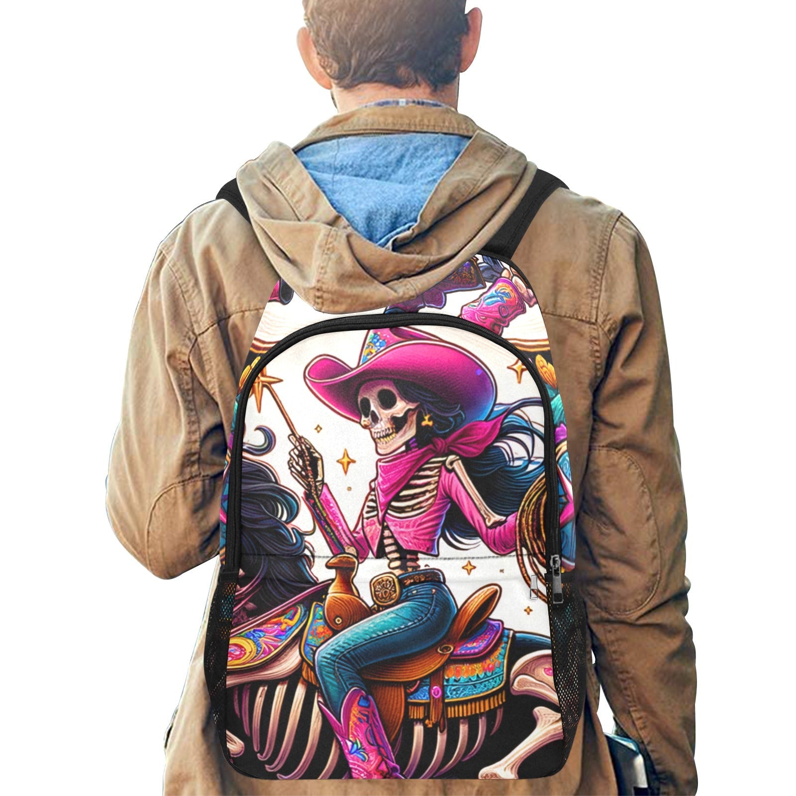 Baha Ranch Skeleton Cowgirl Backpack
