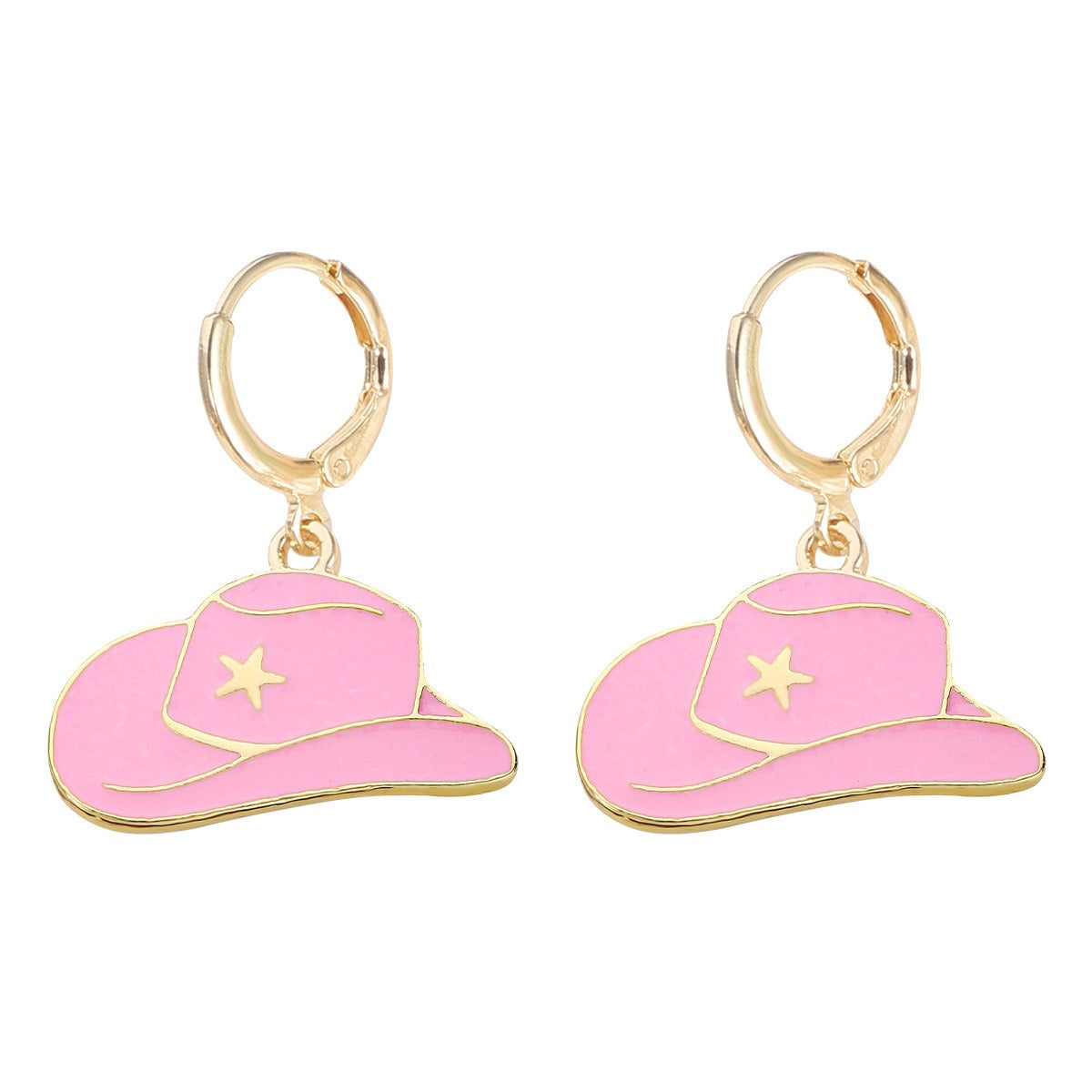 Korean Modern Cowboy Girl Earrings Creative Fashion Hat Boots Patched Earrings Valentines Day Love Earrings