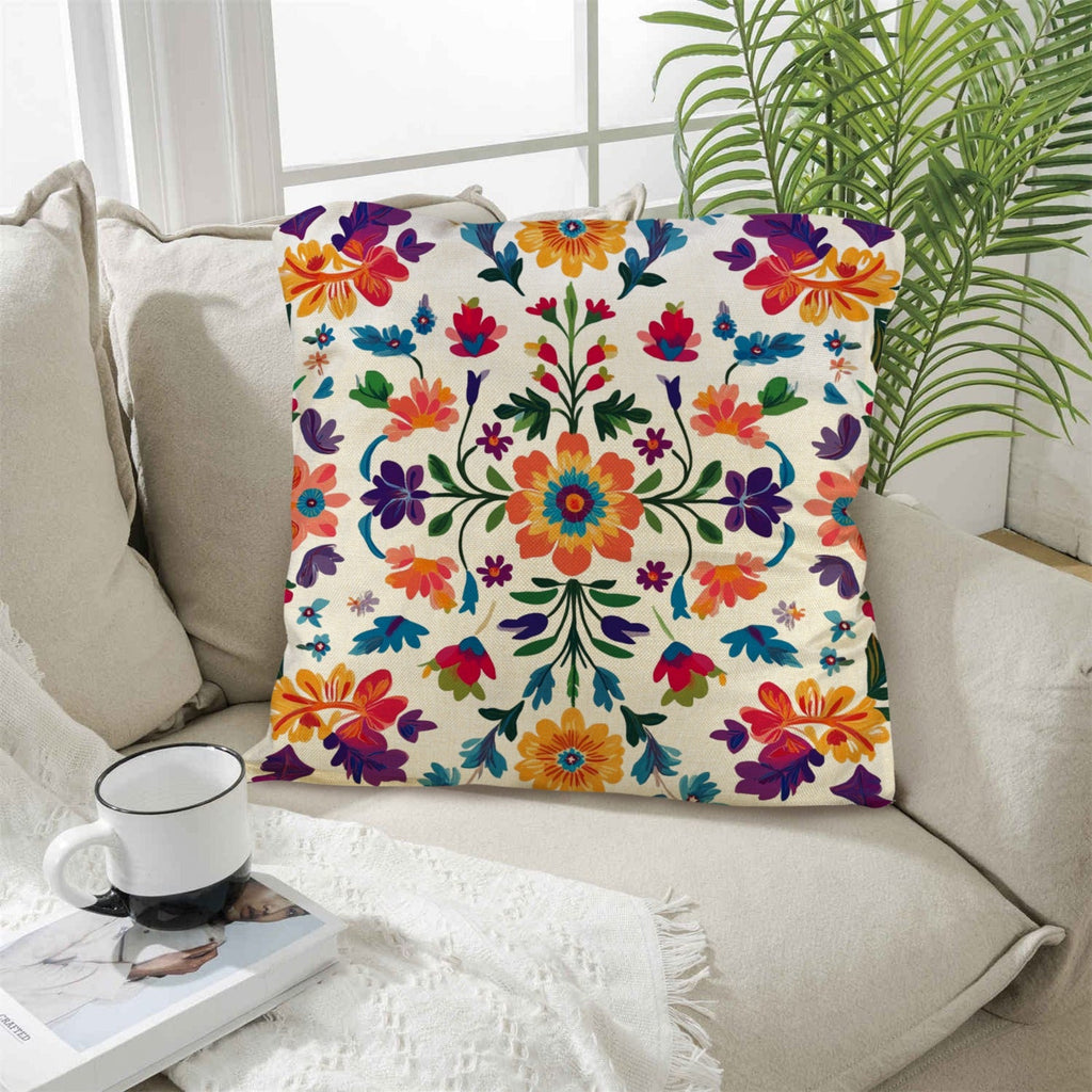 Baha Ranch Colores de Mexico Floral Pillow Case Custom Pillow Case Made in America